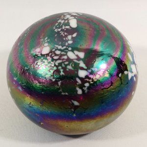 Gorgeous Vintage St. Clair Glass Art Paperweight, Colourfully and Iridescent